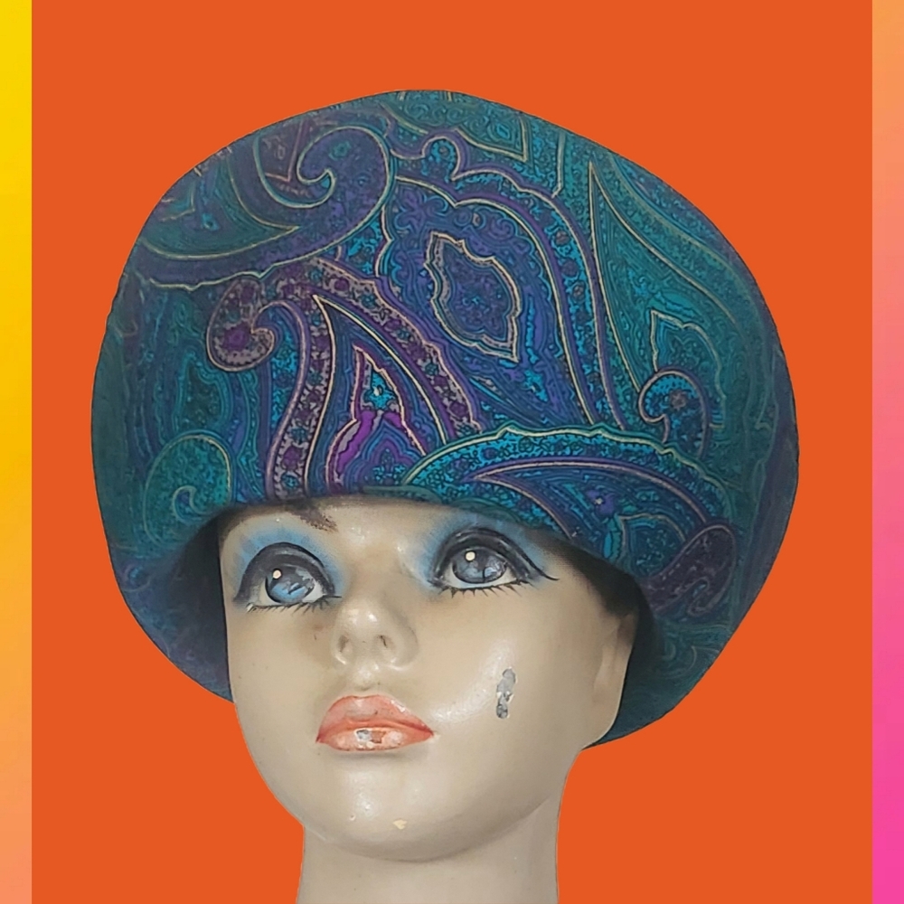 VINTAGE B. MICHAEL NEW YORK WOMEN'S FLIP UP BRIM BOWLER HAT